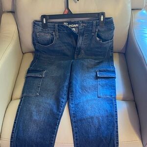 No Boundaries Dark Blue Cargo Jeans